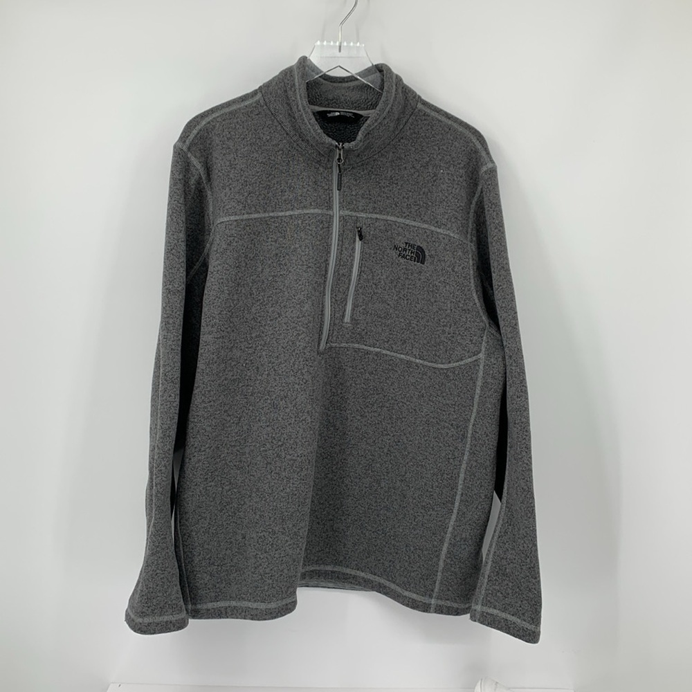 NorthFace Gordon Lyon quarter zip shirt fleece sweatshirt jacket gray men XXL
